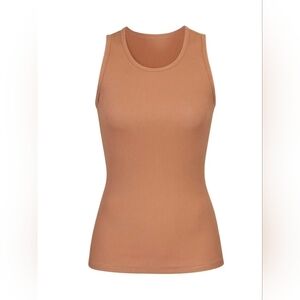 SKIMS Boyfriend Rib Tank Sienna Womens XXS, 2X